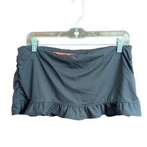 NWT Athleta Bora Bora Ruffle Hem Swim Skirt - Dark Grey SZ - M